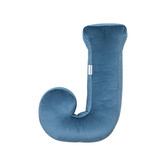 Betty's Home - Velvet Letter Kussen - J - Blauw