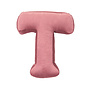 Betty's Home - Velvet Letter Kussen - T - Oud Roze