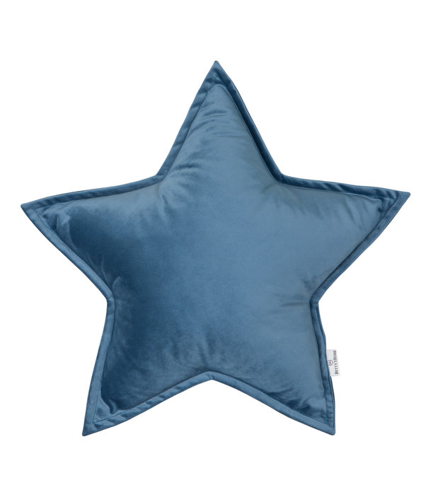 Betty's Home Betty's Home - Velvet Kussen Ster - Blauw (50 cm)