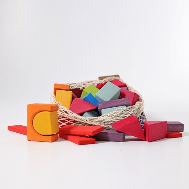 Grimm's - Houten Geometrische Blokkenset (60-delig)