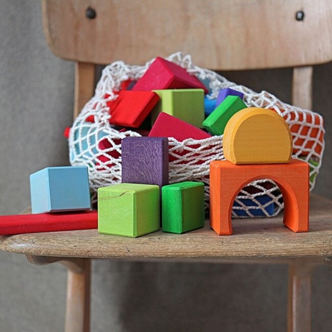 Grimm's - Houten Geometrische Blokkenset (60-delig)