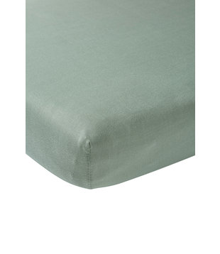 Ledikant Jersey Hoeslaken Stone Green || 2-pack