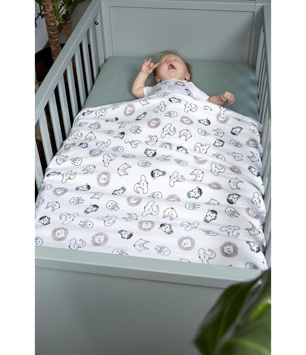 Meyco Meyco - Ledikant Jersey Hoeslaken Stone Green || 2-pack