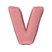 Betty's Home - Velvet Letter Kussen - V - Oud Roze