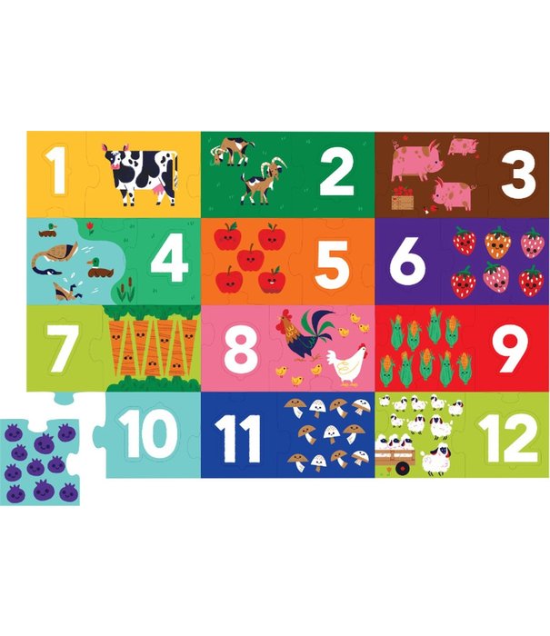 Crocodile Creek Crocodile Creek Vloerpuzzel XL - Jumbo Floor Puzzel 123 (36-delig) | 3+