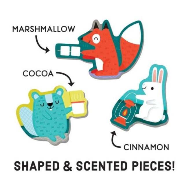 Mudpuppy - Kras & Ruik Puzzel - Camfire Friends (60-delig) 4+
