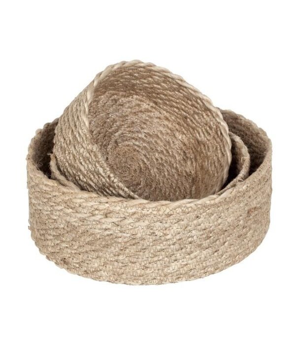 JUTTER & Co. Jute Gevlochten Manden Set (3-delig)