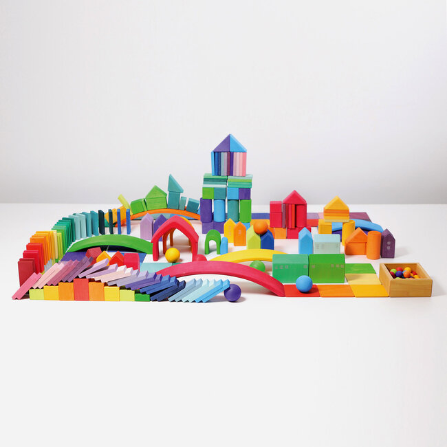 Grimm's - Houten Domino & Bouw Set (74-delig)