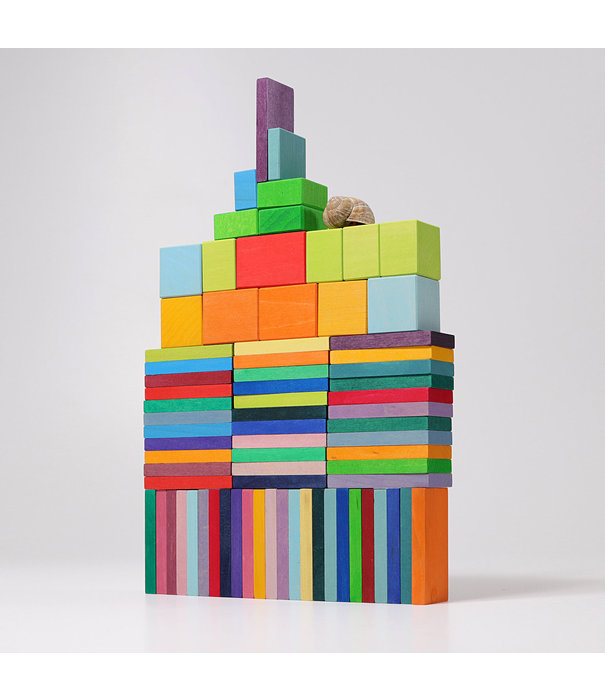 Grimm's  Grimm's - Houten Domino & Bouw Set (74-delig)