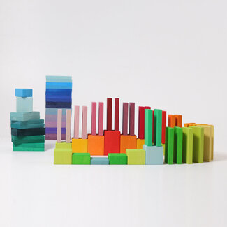 Grimm's  Houten Domino & Bouw Set (74-delig)