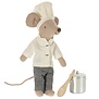 Maileg - Chef Mouse with Soup Pot & Spoon