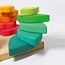 Grimm's Houten Stapeltorens Vier Vormen - Regenboog