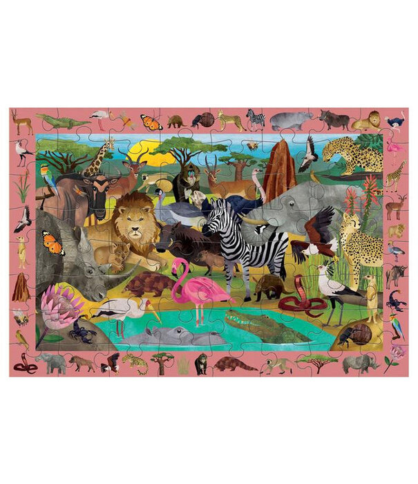 Mudpuppy Mudpuppy - Zoek & Vind Puzzel - African Safari (64-delig) | 4+