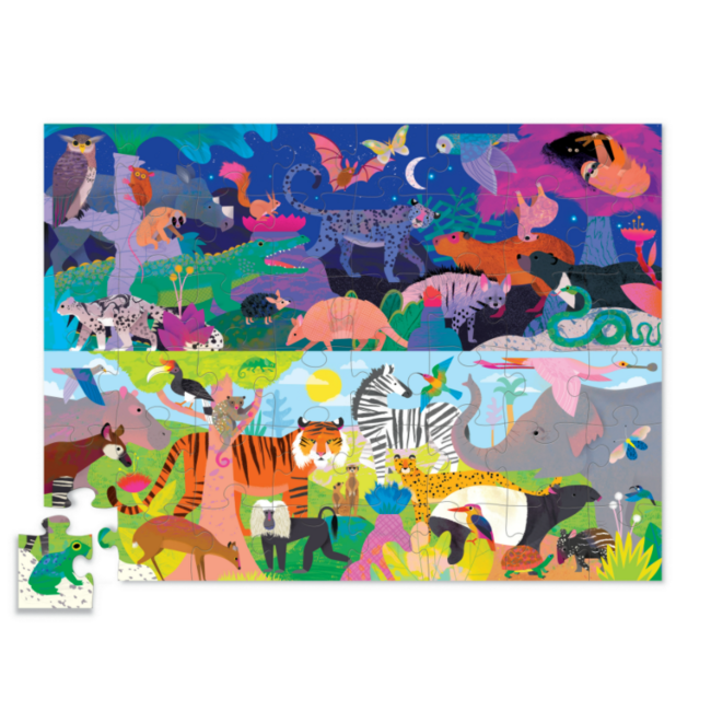 Crocodile Creek - Puzzel Night + Day -  (48-delig) | 4+