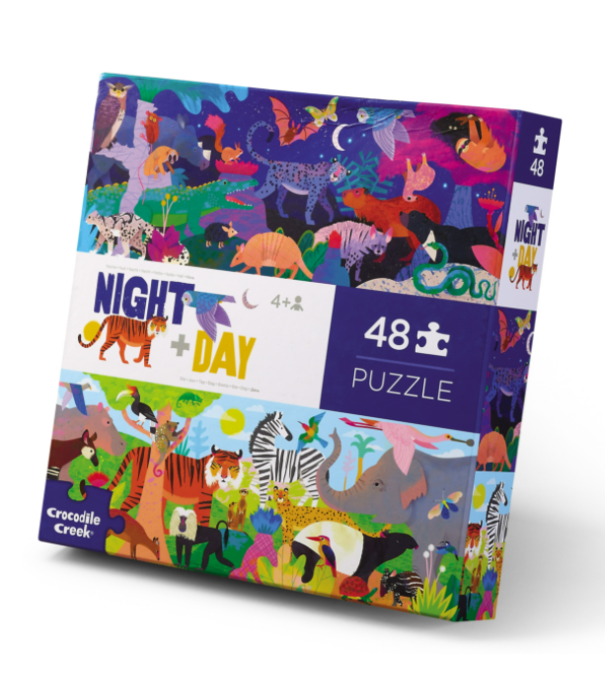 Crocodile Creek Crocodile Creek - Puzzel Night + day -  (48-delig) | 4+