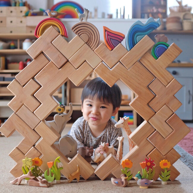 Grimm's - Houten Blokkenset Trap