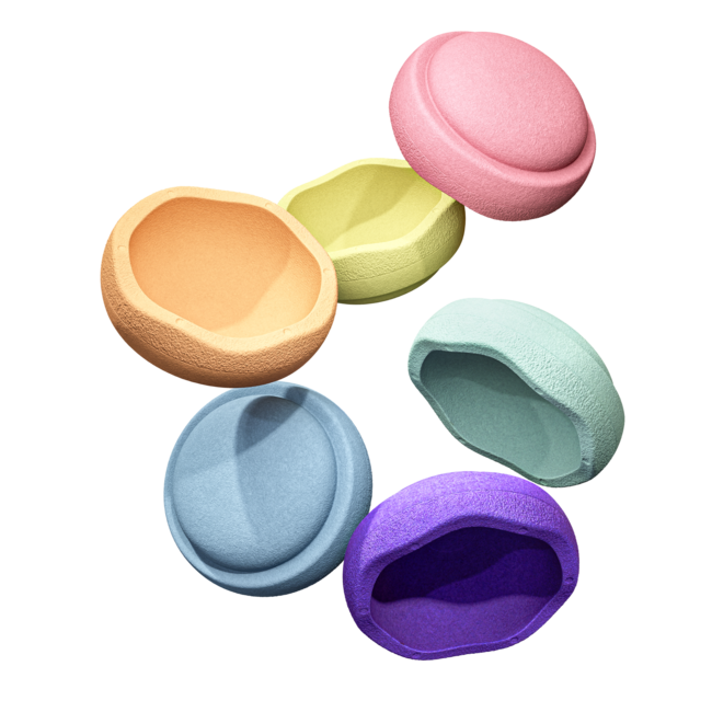 Stapelstein - Stapelstenen  Set - Rainbow Pastel ( 6-delig)
