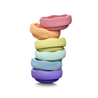 Stapelstein Stapelstenen  Set - Rainbow Pastel ( 6-delig)