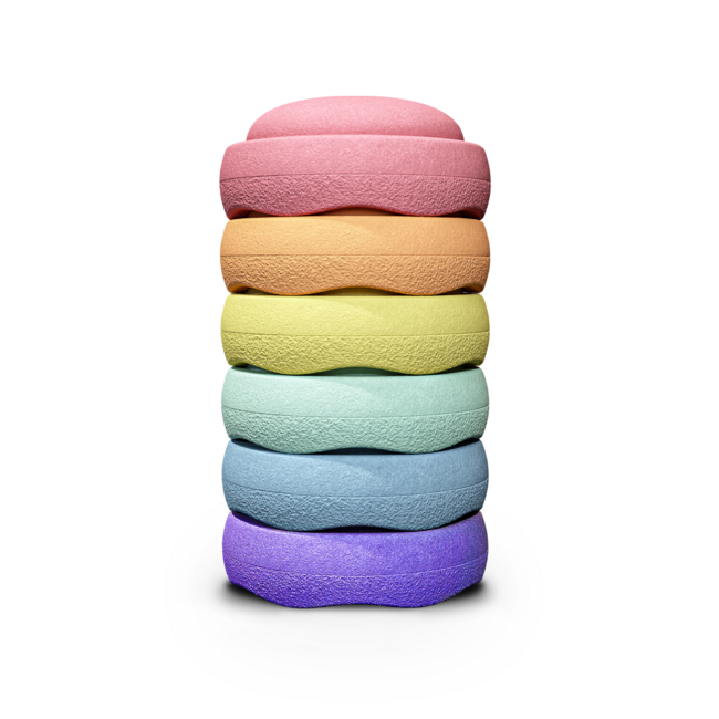Stapelstein - Stapelstenen  Set - Rainbow Pastel ( 6-delig)