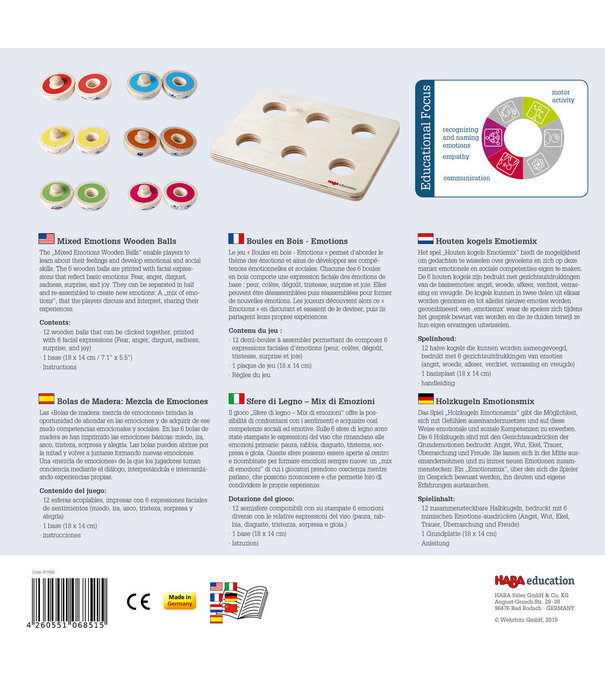 HABA EXIT || HABA Education - Spel Houten Ballen Emotiemix 3+