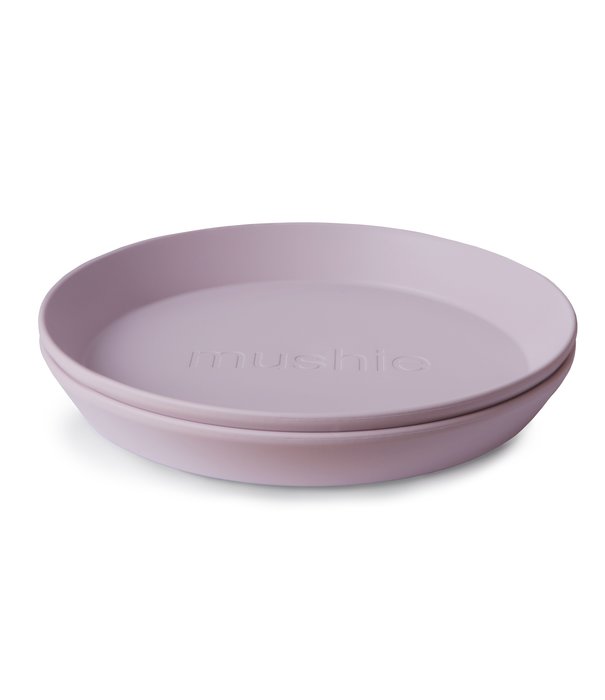 Mushie Mushie Diner Bord Rond - Soft Lilac (set van 2)