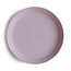 Mushie Diner Bord Rond - Soft Lilac (set van 2)