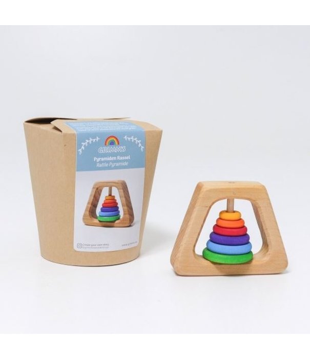 Grimm's  Grimm's - Houten Rammelaar Piramide - Regenboog