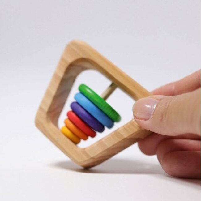 Grimm's - Houten Rammelaar Piramide - Regenboog
