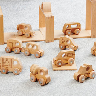  TickiT Blank Houten Set Voertuigen (12-delig)