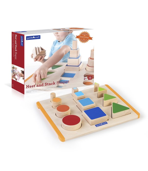 Guidecraft Guidecraft - Houten Nestel en Stapelvormen |2+
