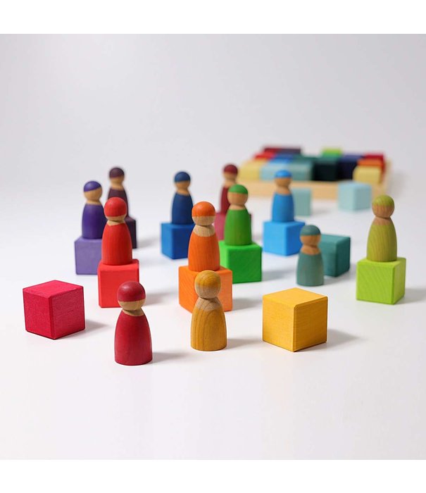 Grimm's  Grimm’s - Blokkenset Regenboog  (36-delig)