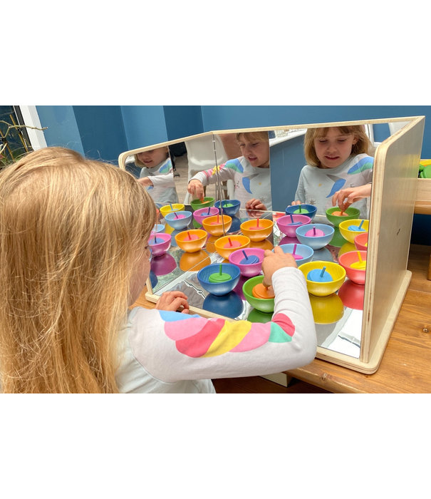 Baby spiegel beige – Elliebillie sensorisch en educatief speelgoed
