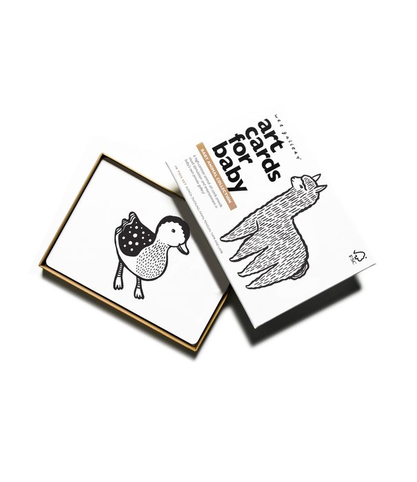 Wee Gallery Wee Gallery - Baby Kijkkaarten Zwart Wit - Baby Dieren Collectie
