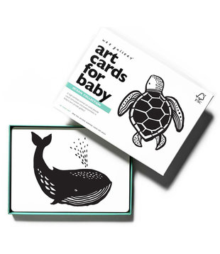 Baby Kijkkaarten Zwart Wit - Ocean Dieren Collectie