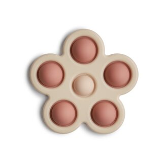 Mushie Sensorische Bloem - Roze, Blush