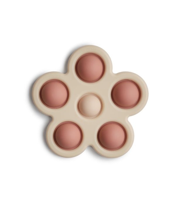 Mushie Mushie - Sensorische Bloem - Roze, Blush