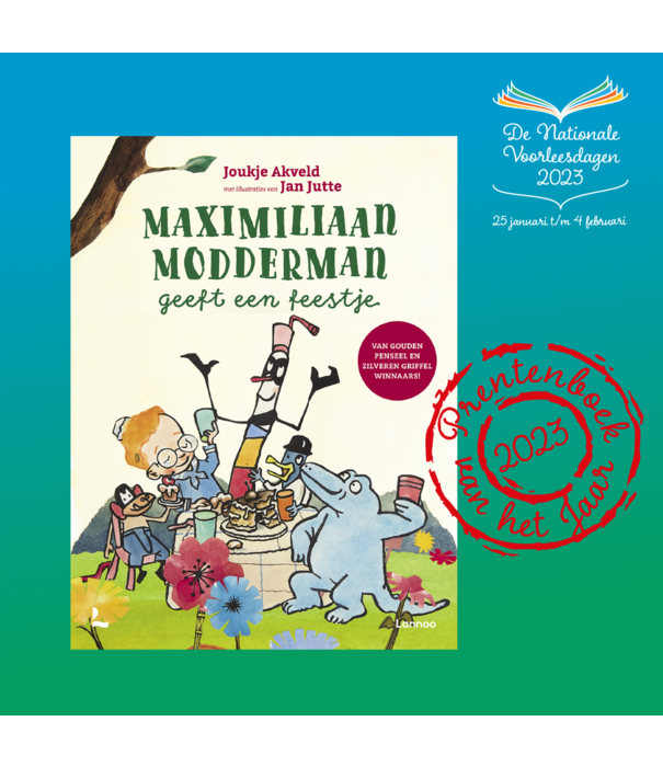 Boek - Maximiliaan Modderman geeft een feestje (met voorleesknuffeltje) || 3+