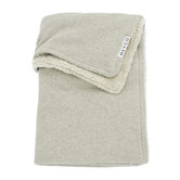 Meyco - Wiegdeken Knit Basic Teddy  - Sand Melange 75x100cm