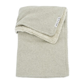 Meyco Wiegdeken Knit Basic Teddy  - Sand Melange 75x100cm