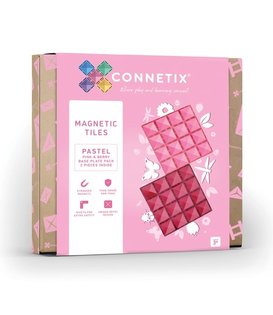 Connetix - Uitbreidingsset Bodemplaten - 2-delig || Pink & Berry