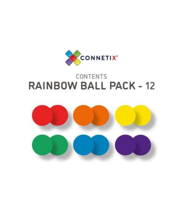 Connetix Connetix - Regenboog Knikkerbaanballen  12-delig