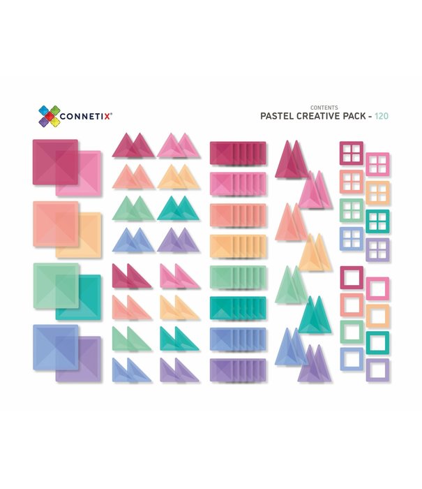 Connetix Connetix - Pastel Creative Pack - 120 delig