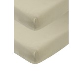 Meyco - Wieg Jersey Hoeslaken - Taupe || 2-pack