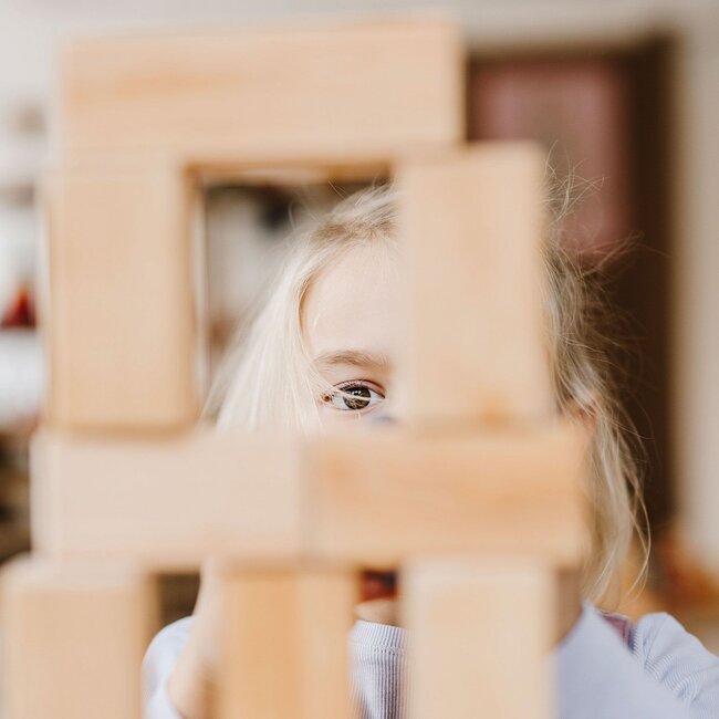 Grimm's Blokken Piramide - Naturel