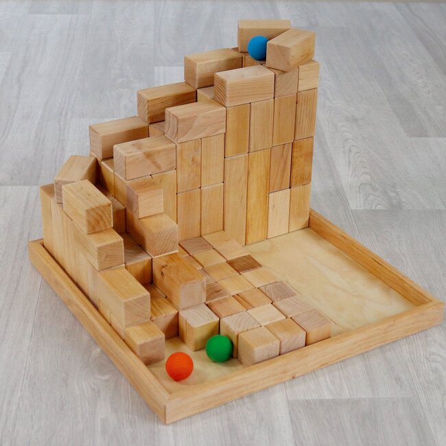 Grimm's Blokken Piramide - Naturel