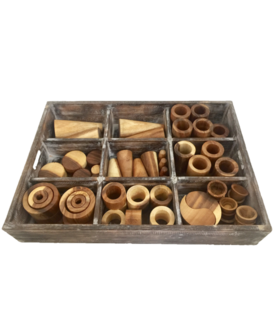 Houten Sorteerbak XL + Natuurlijke Loose Parts (72-delig) - Ready to Play