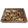 Papoose Toys - Houten Sorteerbak XL + Natuurlijke Loose Parts (72-delig) - Ready to Play