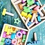  TickiT Houten Set Gekleurde Bouten & Moeren