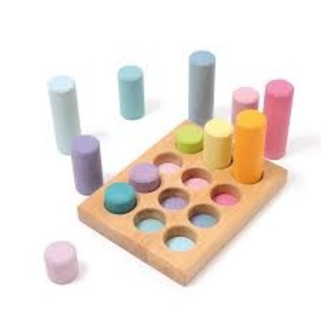 Grimm's - Sorteerbord met Houten Staven - Pastel