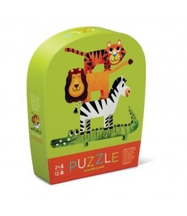 Mini Puzzel - Jungle Friends (12-delig) | 1.5+